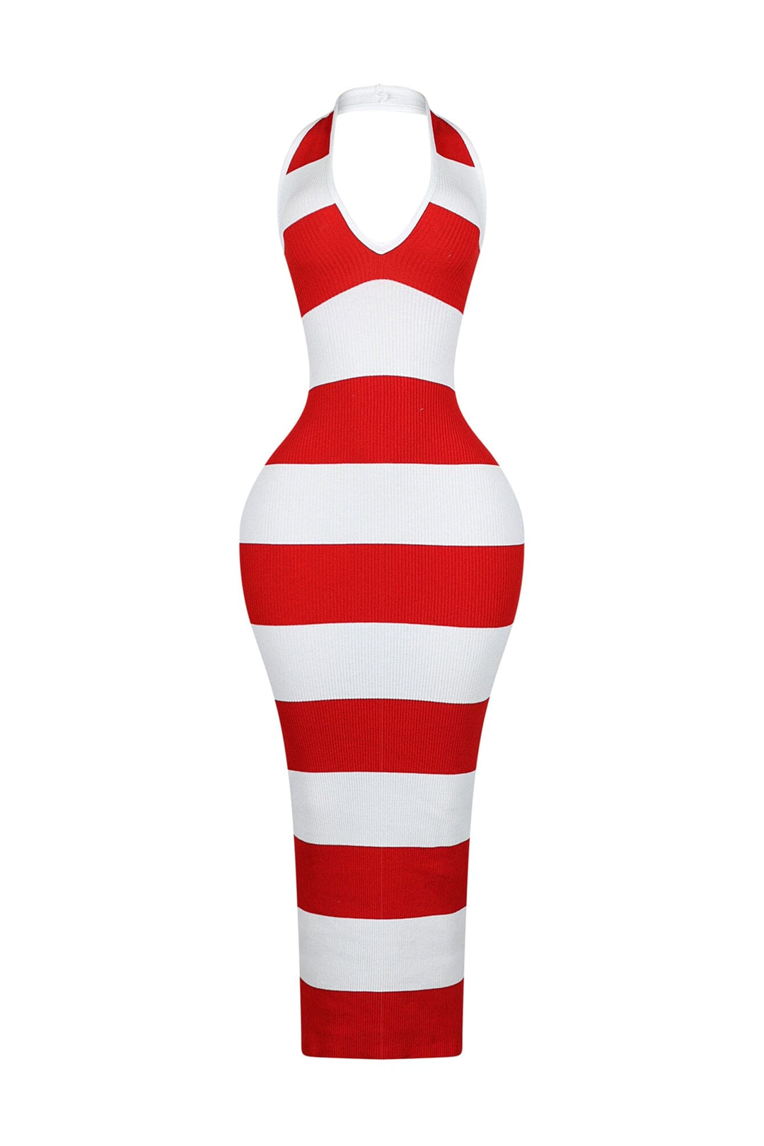 Vestido Largo Minimalista de Franjas