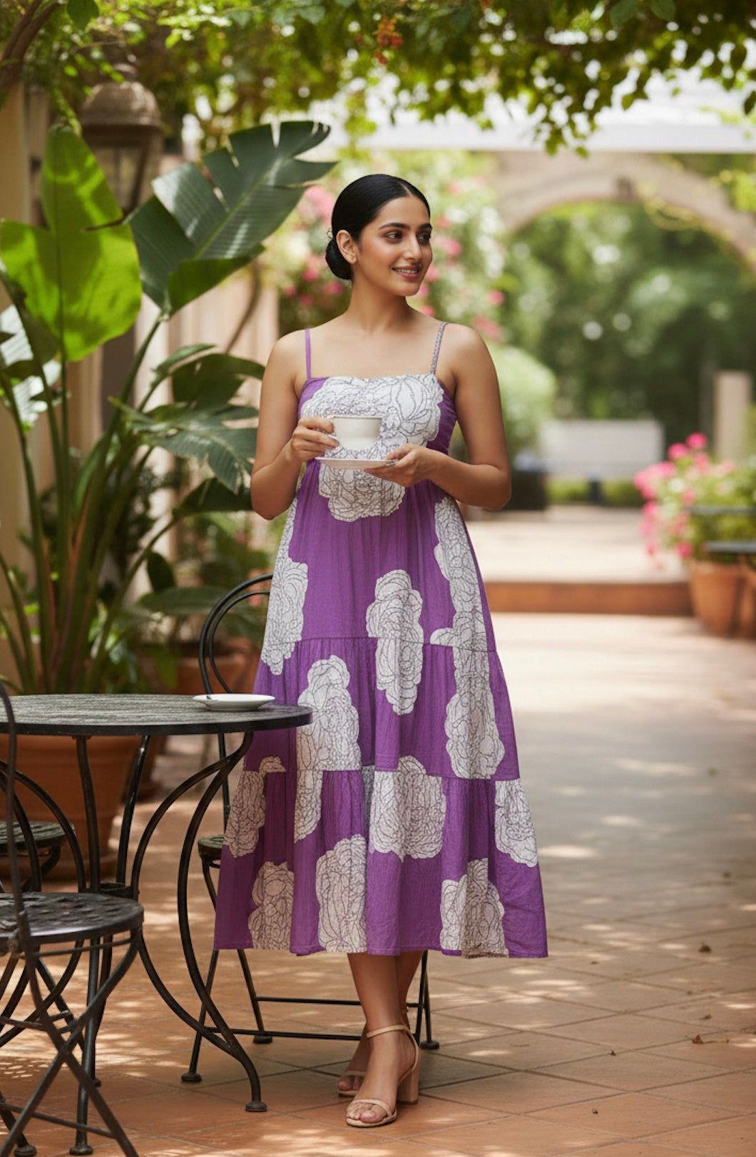 Vestido Escalonado Violeta