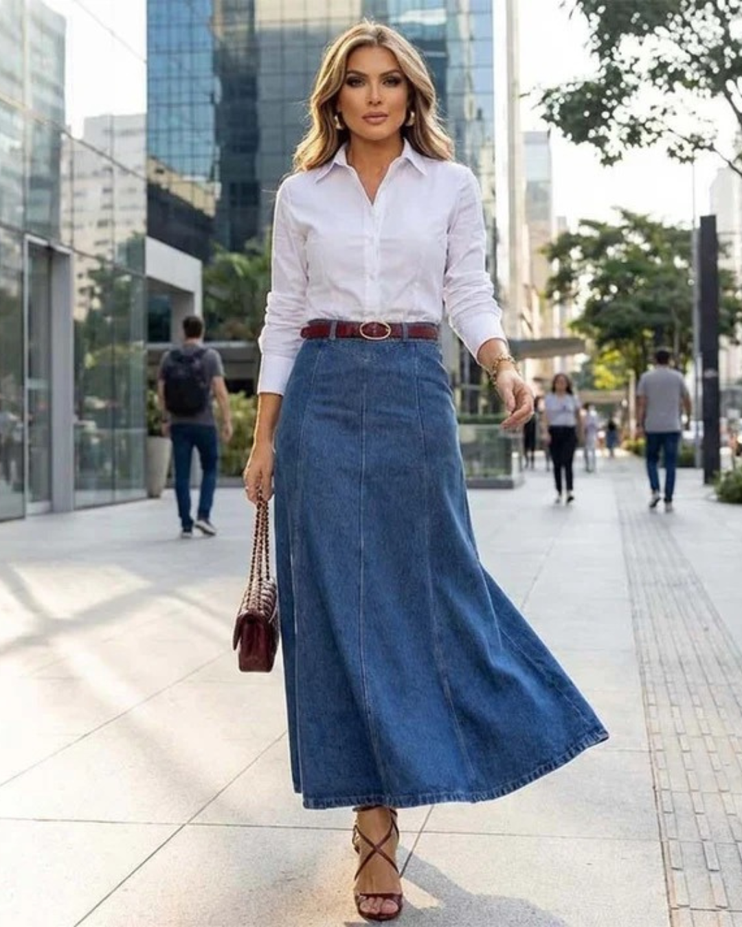 Falda Glam de Mezclilla Lara