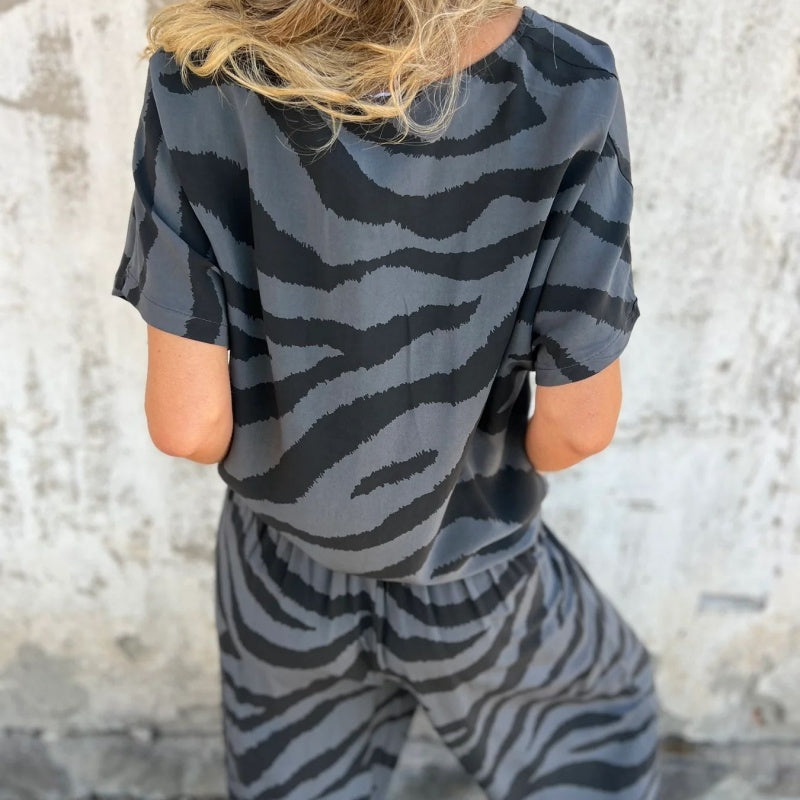 Conjunto Casual Estampado de Cebra
