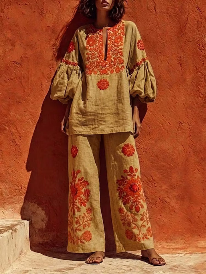 Conjunto Bohemio Bordado Leani