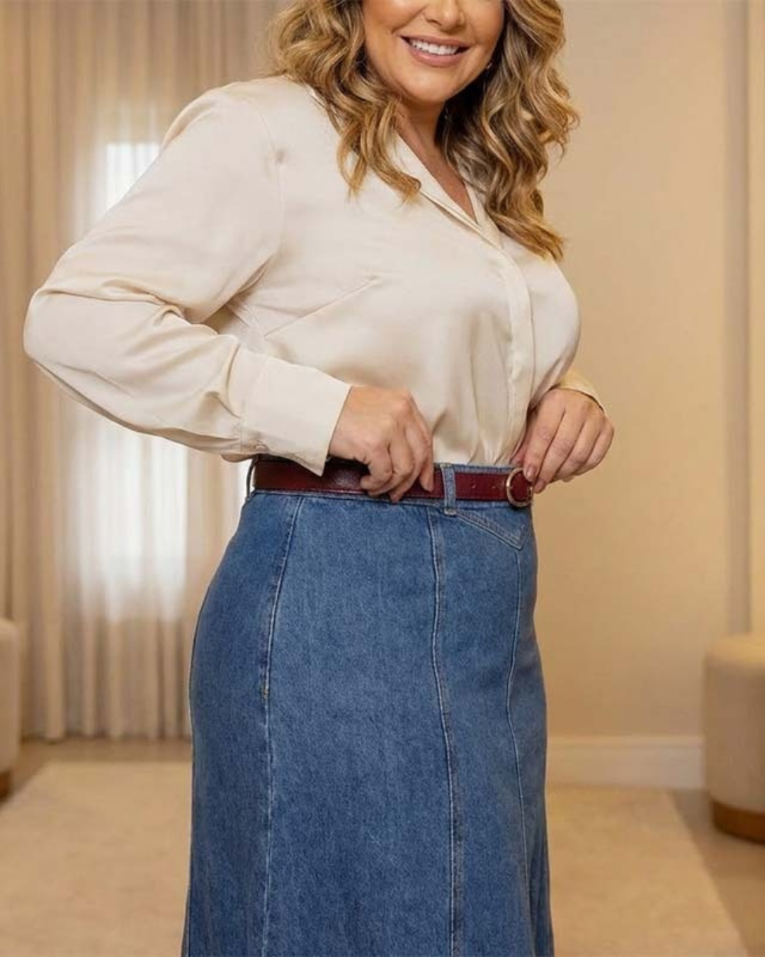 Falda Glam de Mezclilla Lara