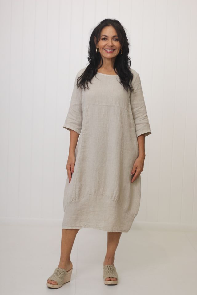 Vestido Midi Lino Serena