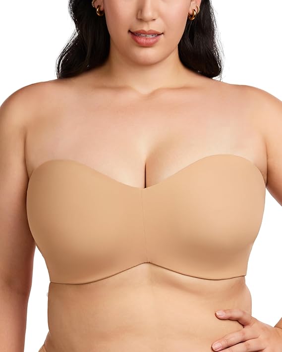 Sujetador sin Tirantes de Talla Grande con Aros 2X1
