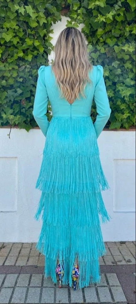 Vestido Flecos Chic