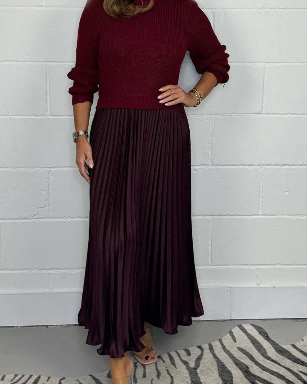 Vestido Plisado Vanguardista