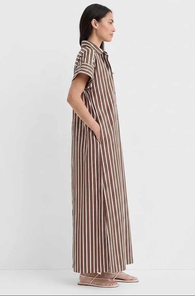 vestido Camisero Rayas Oxford