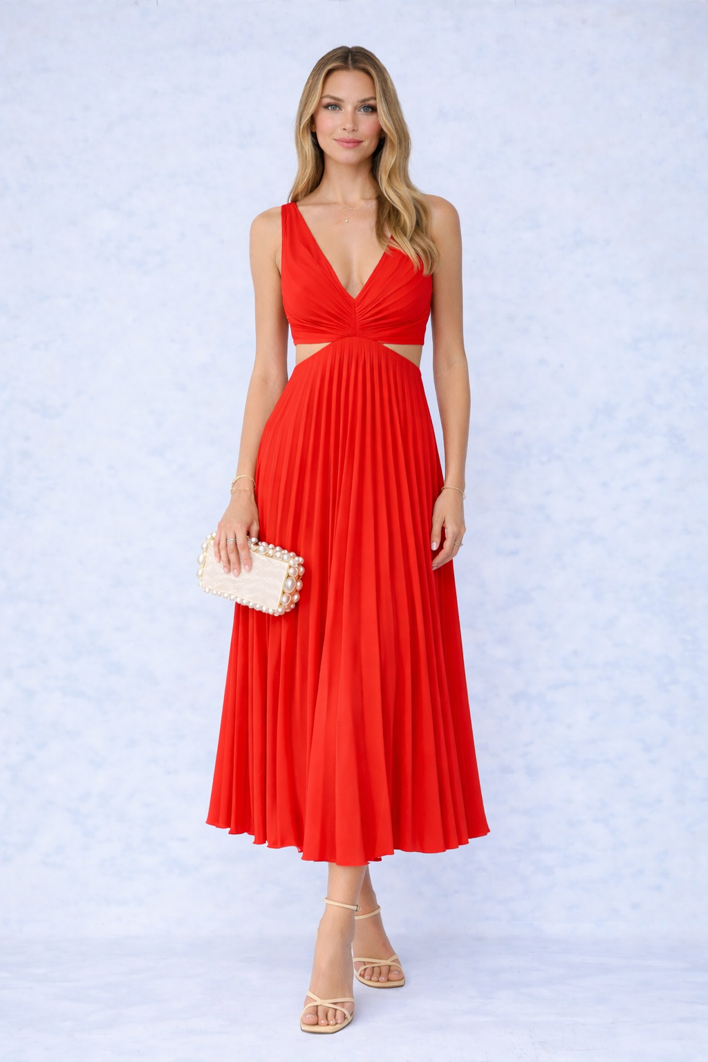 Vestido Midi Plisado Solsticio