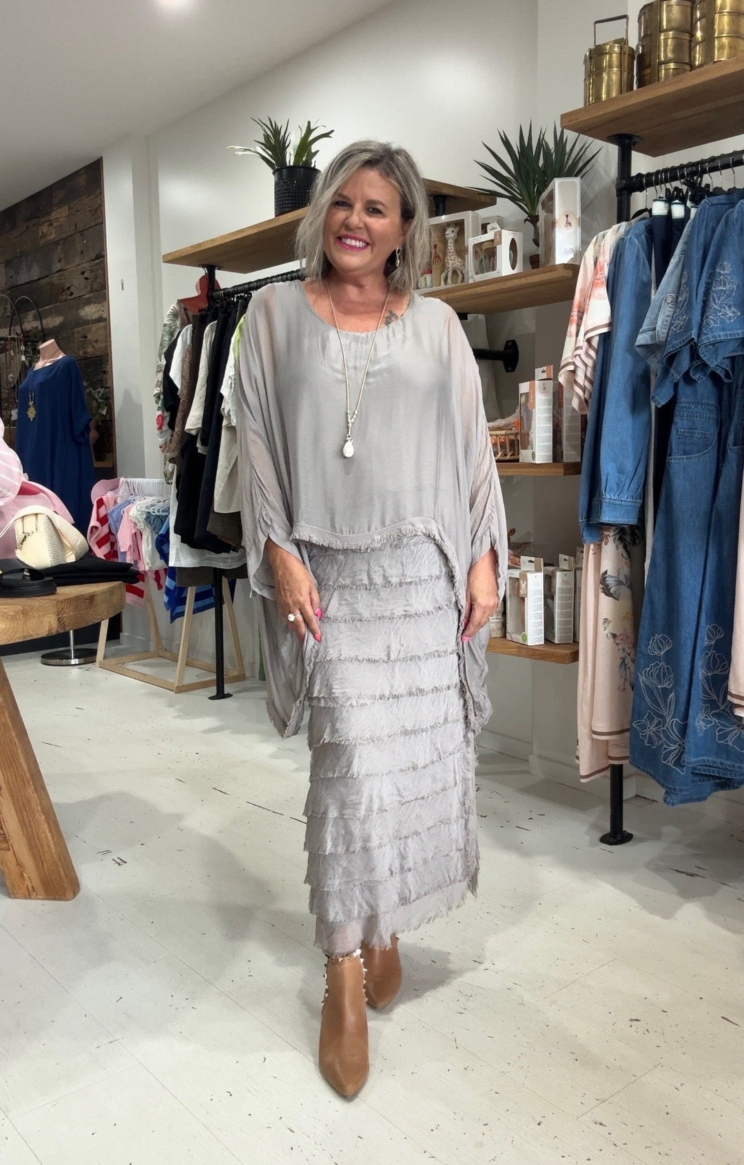 Vestido Lino Etéreo Capri