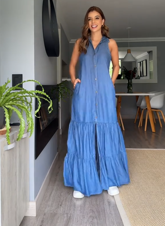 Vestido Maxi Denim