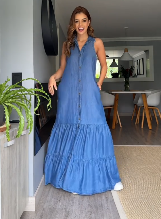 Vestido Maxi Denim