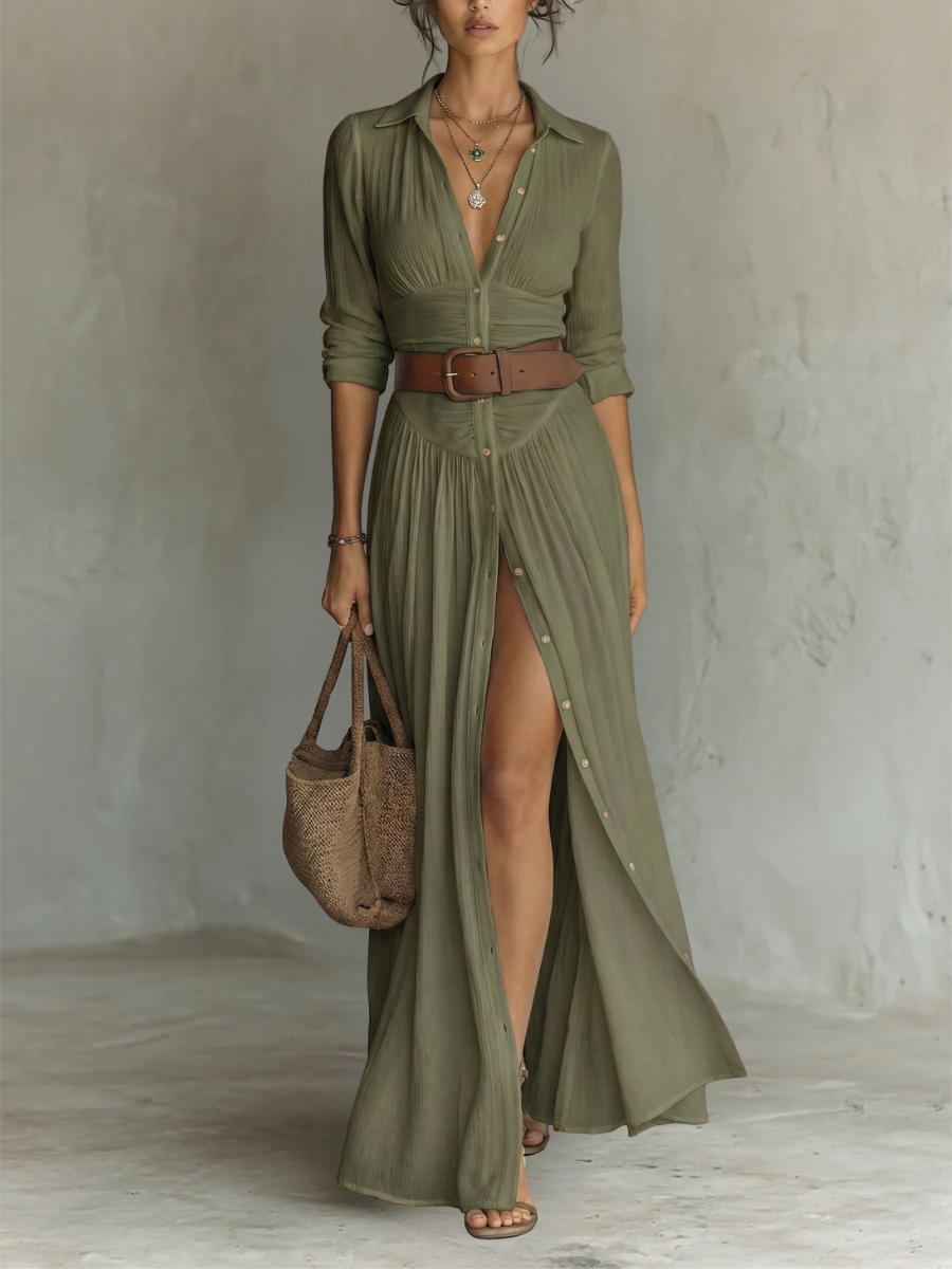 Maxi Vestido de Lino Freya