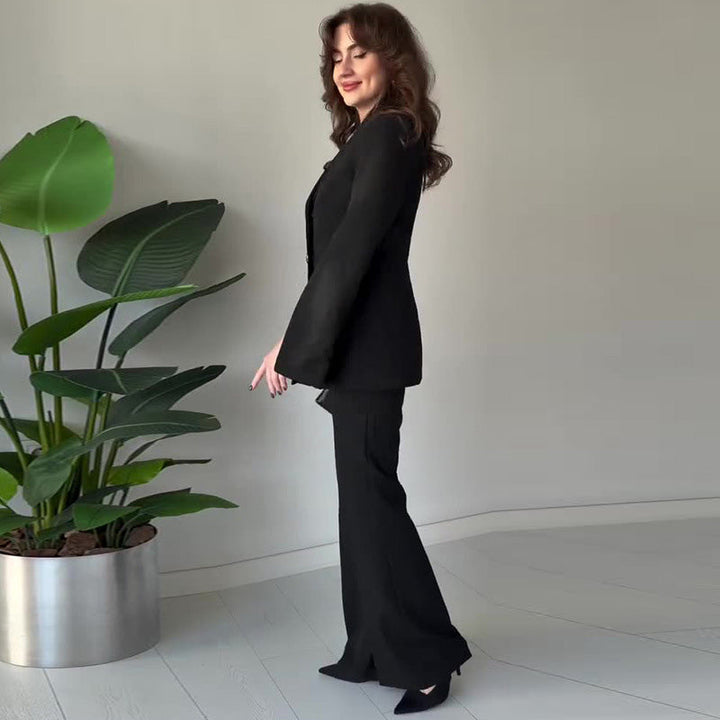 Elysia Blazer & Pants Set | Elegant Split Sleeve Design 4