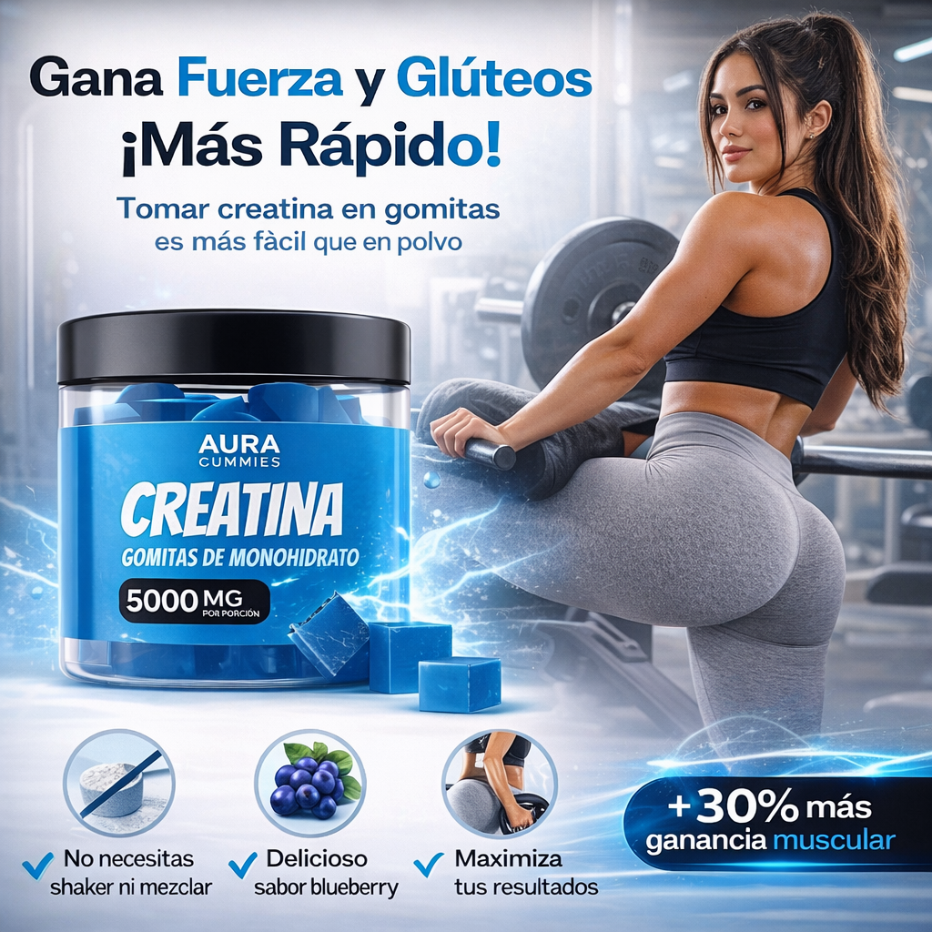 Gomitas de Creatina Aumenta Tus Glúteos