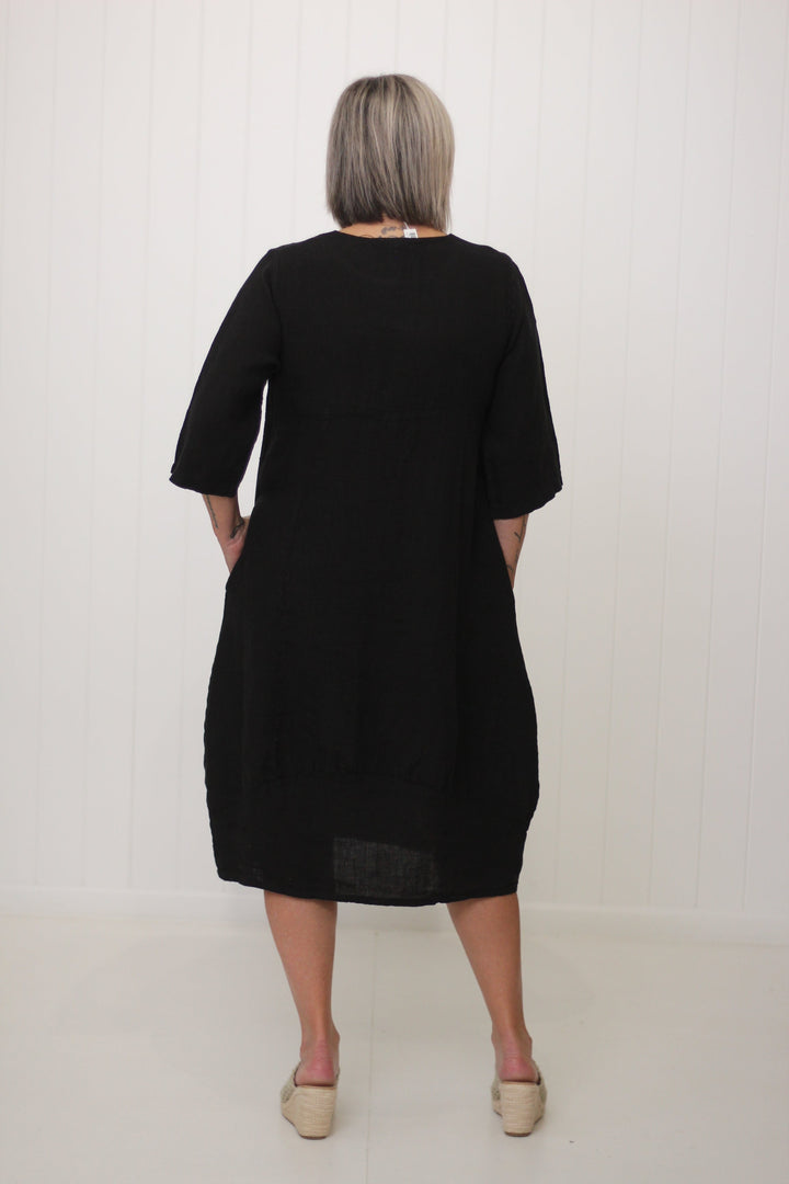 Vestido Midi Lino Serena