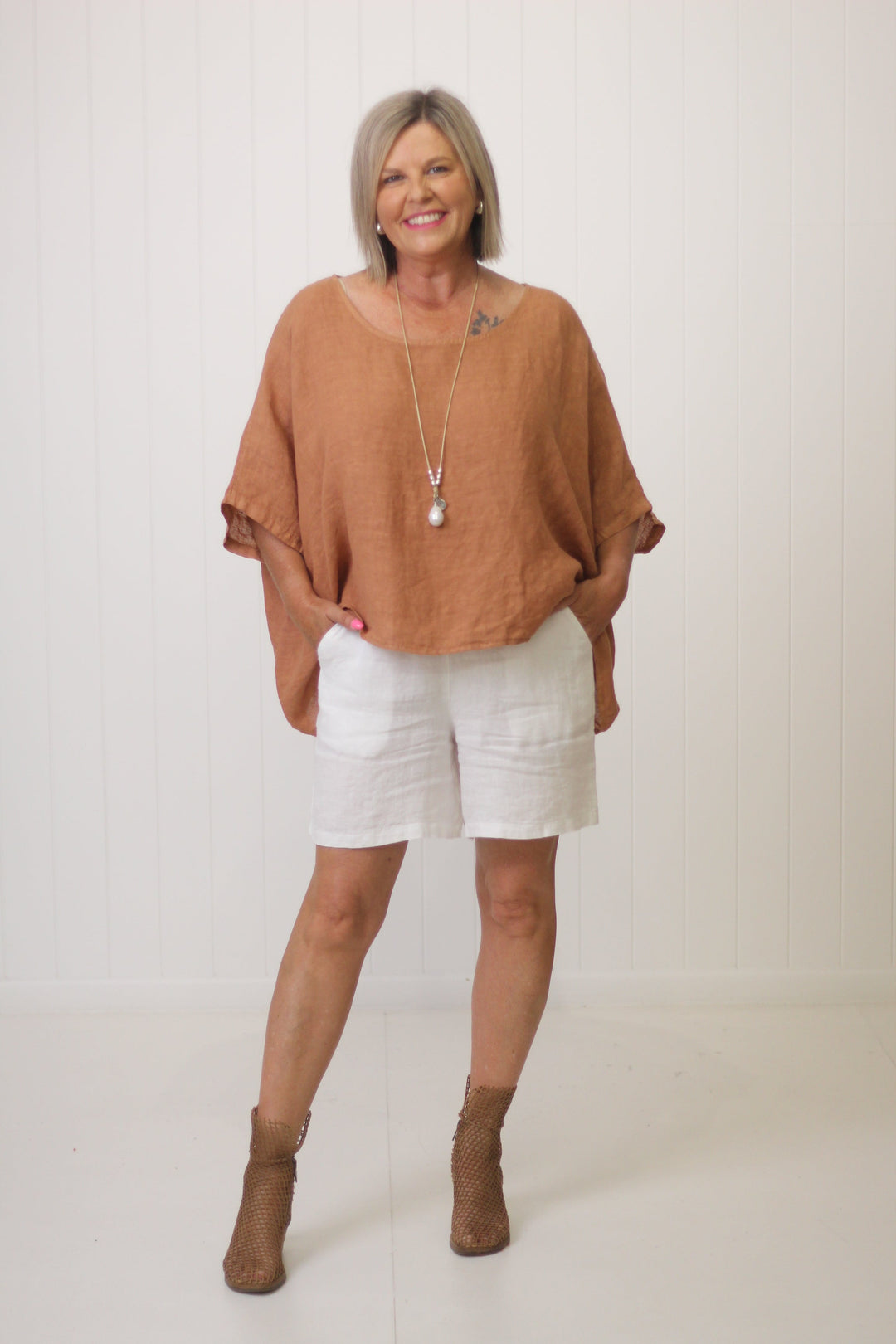 Blusa Lino Oversize Nube