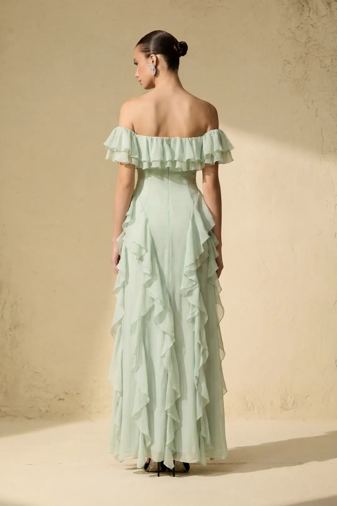 Vestido Maxi Olivia Con Volantes