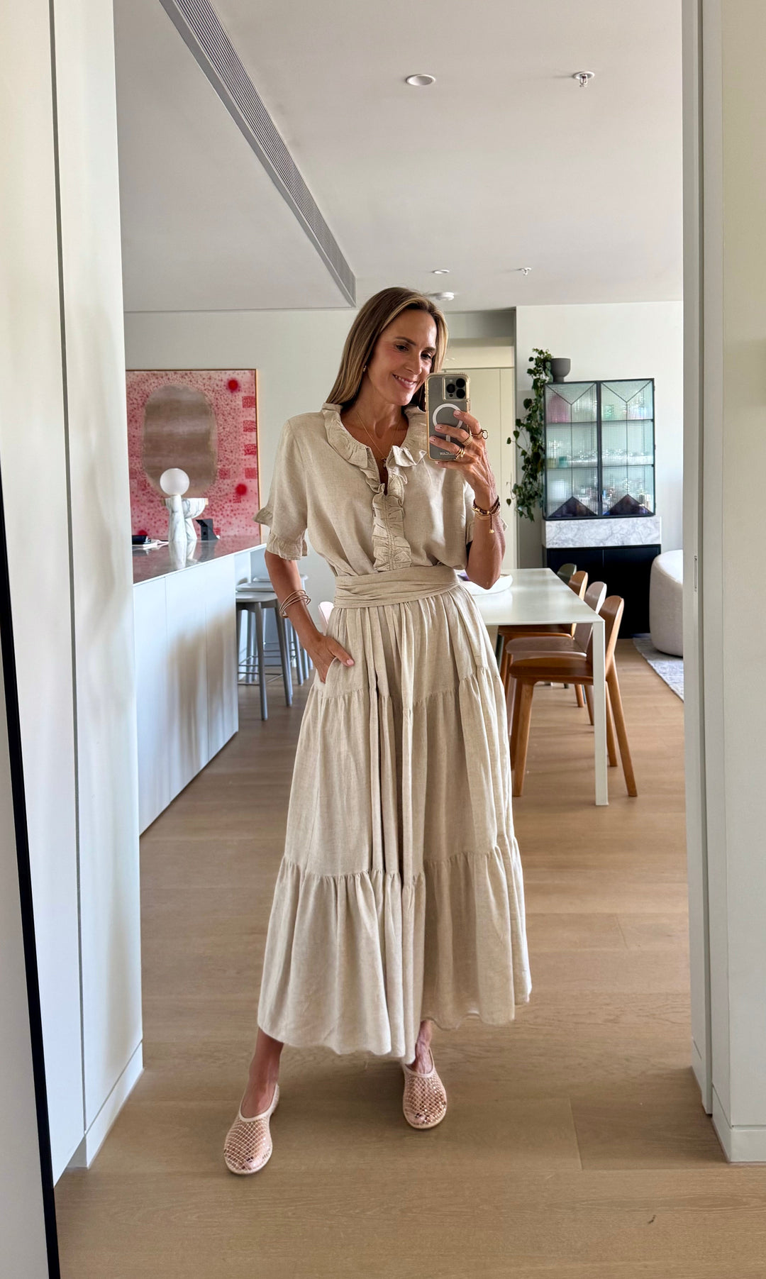Vestido Largo Camisero Oasis