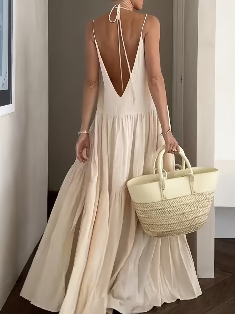Vestido Maxi Playero Tiered