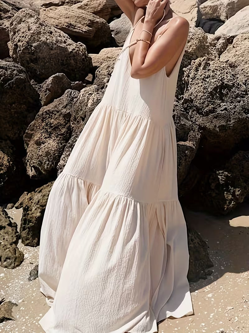 Vestido Maxi Playero Tiered