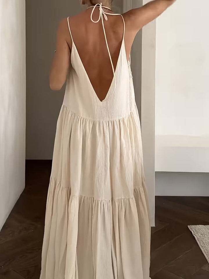 Vestido Maxi Playero Tiered