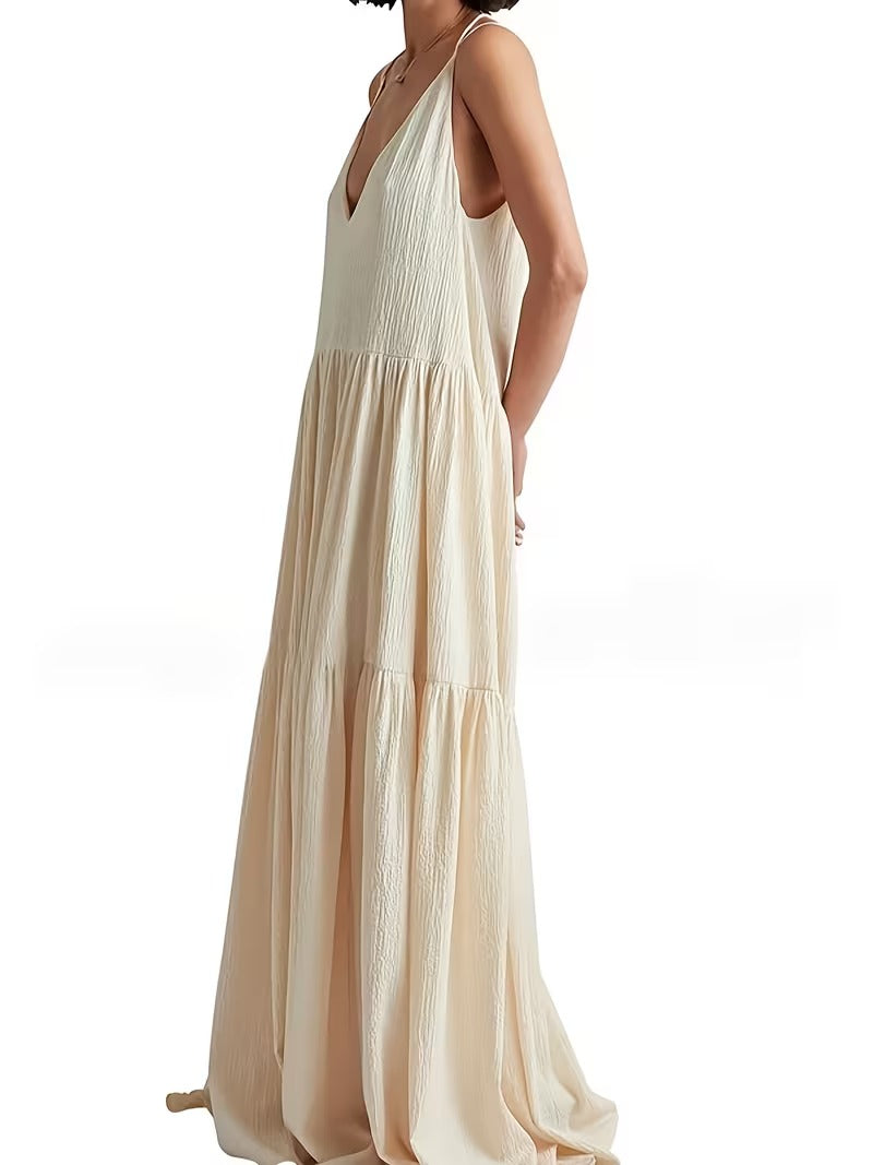 Vestido Maxi Playero Tiered