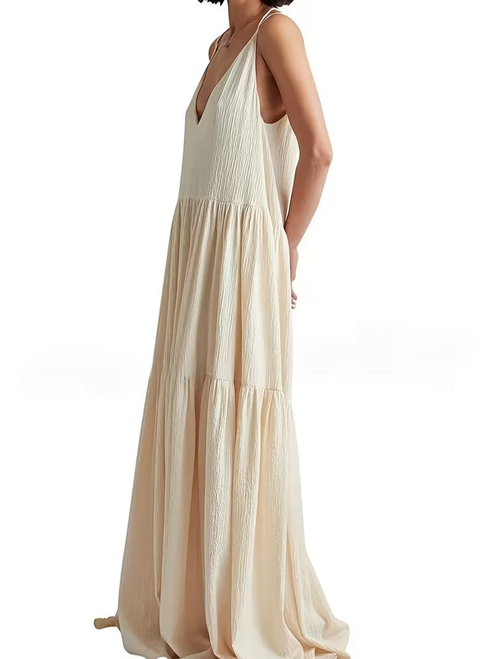 Vestido Maxi Playero Tiered