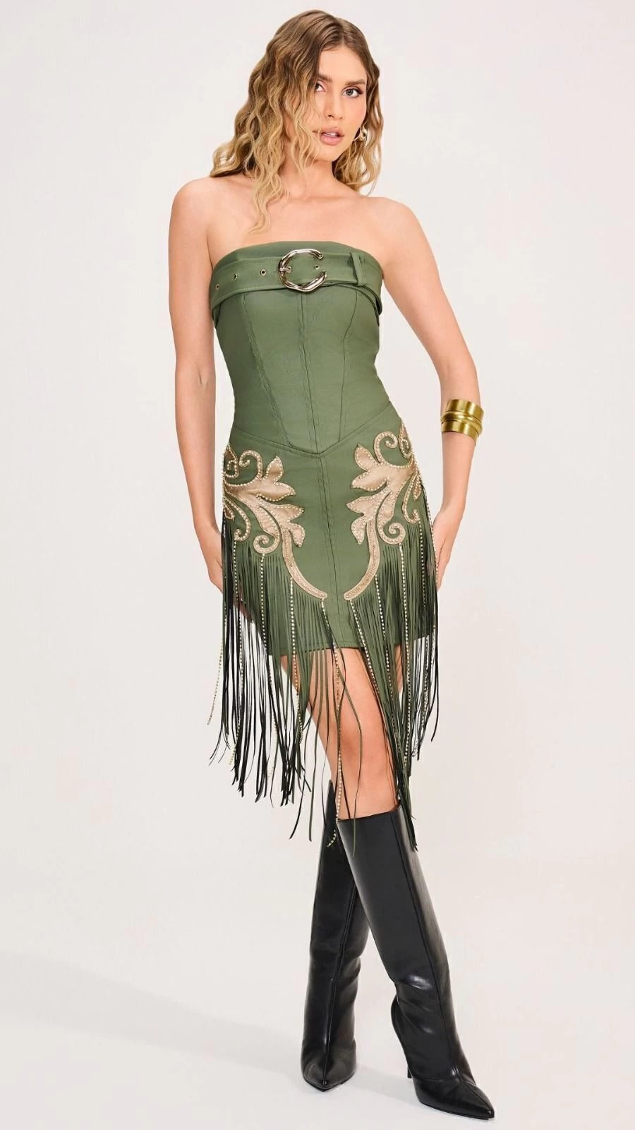 Vestido Midi Western Moderno