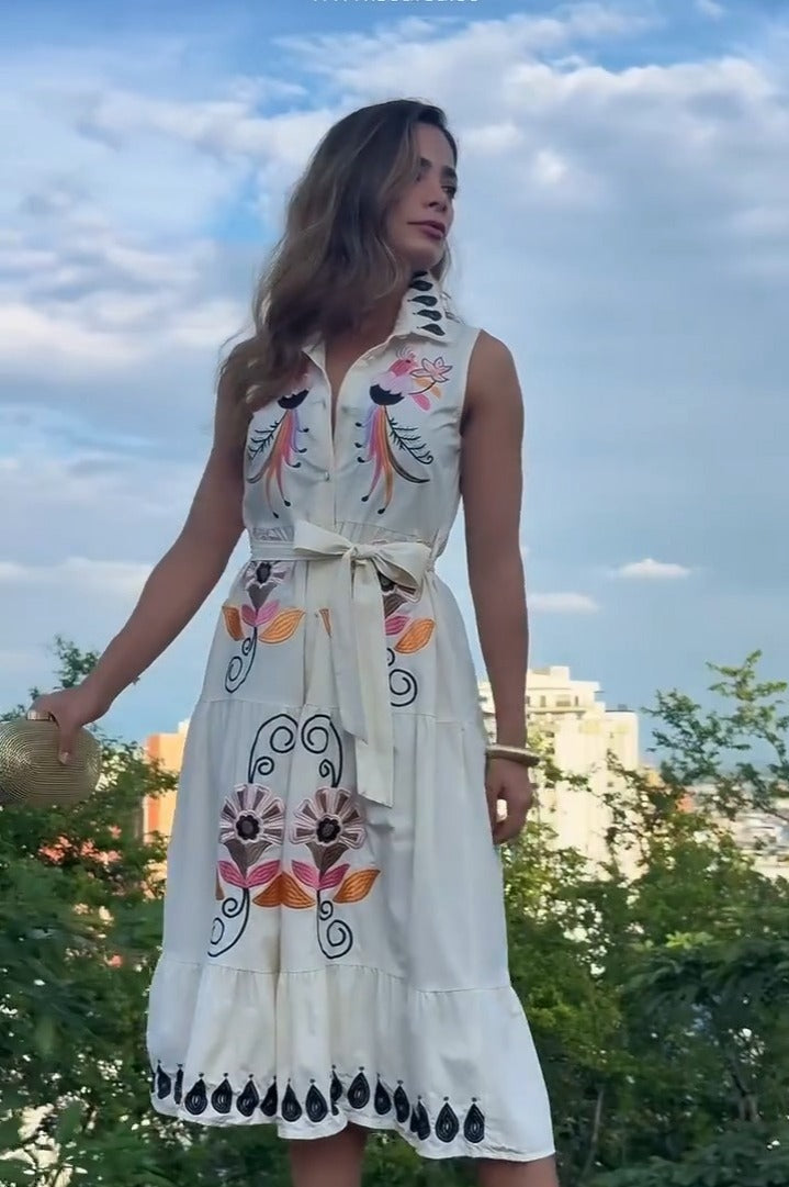 Vestido Bordado Tulum Chic