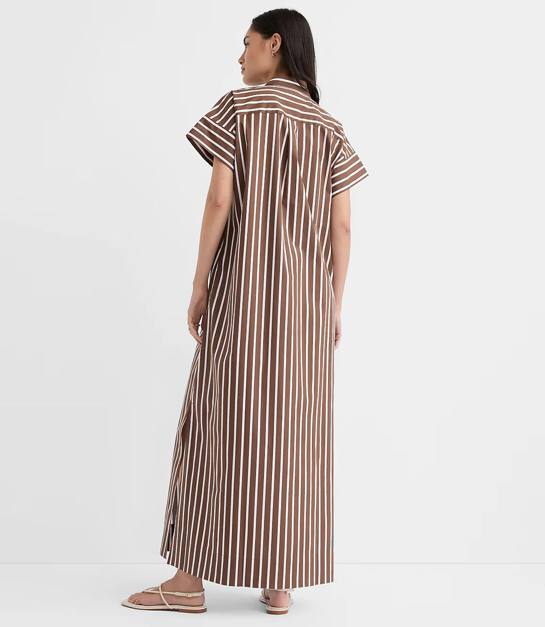 vestido Camisero Rayas Oxford
