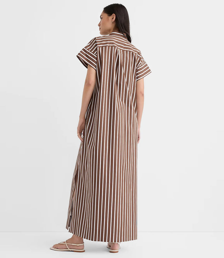 vestido Camisero Rayas Oxford