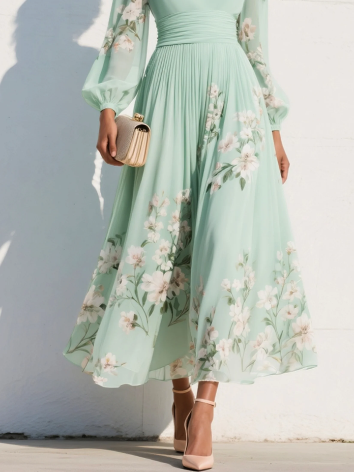 Vestido Floral Coral