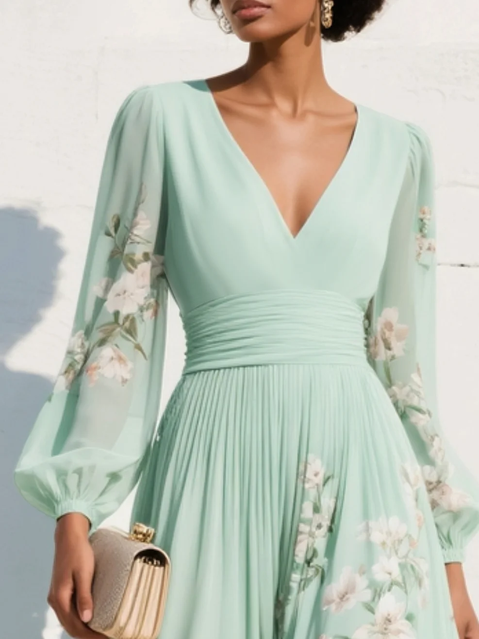 Vestido Floral Coral