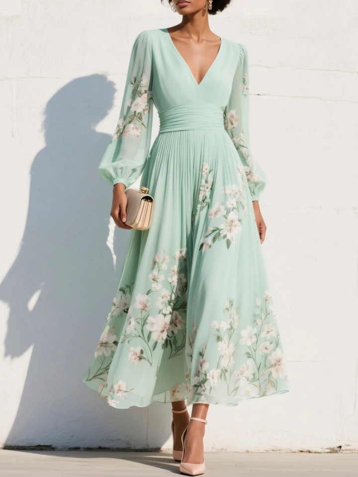 Vestido Floral Coral