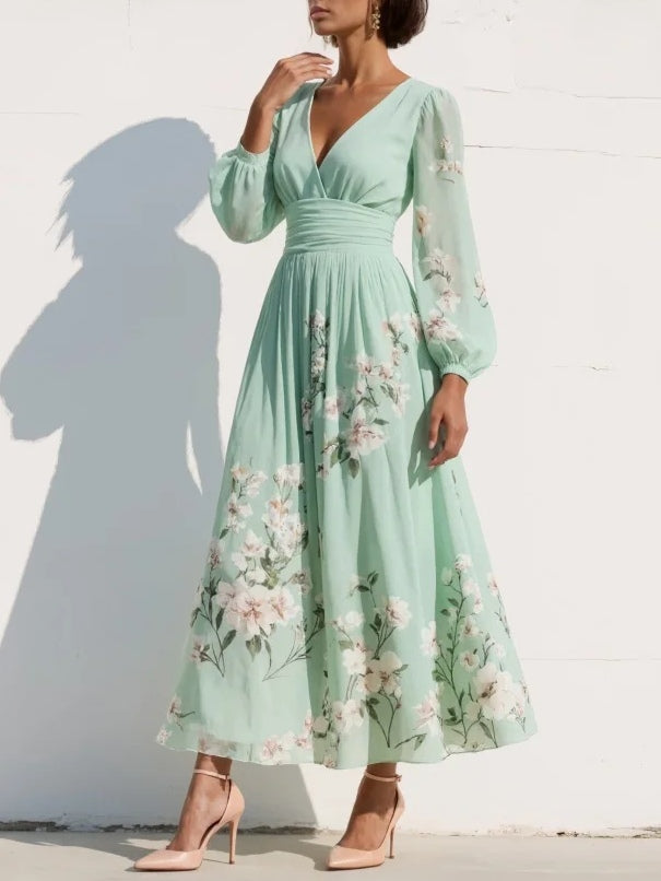 Vestido Floral Coral