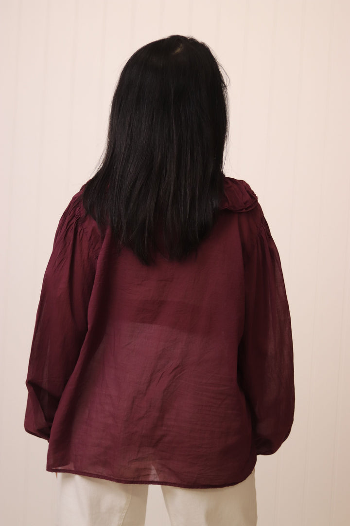Blusa Gasa Chifón Volantes
