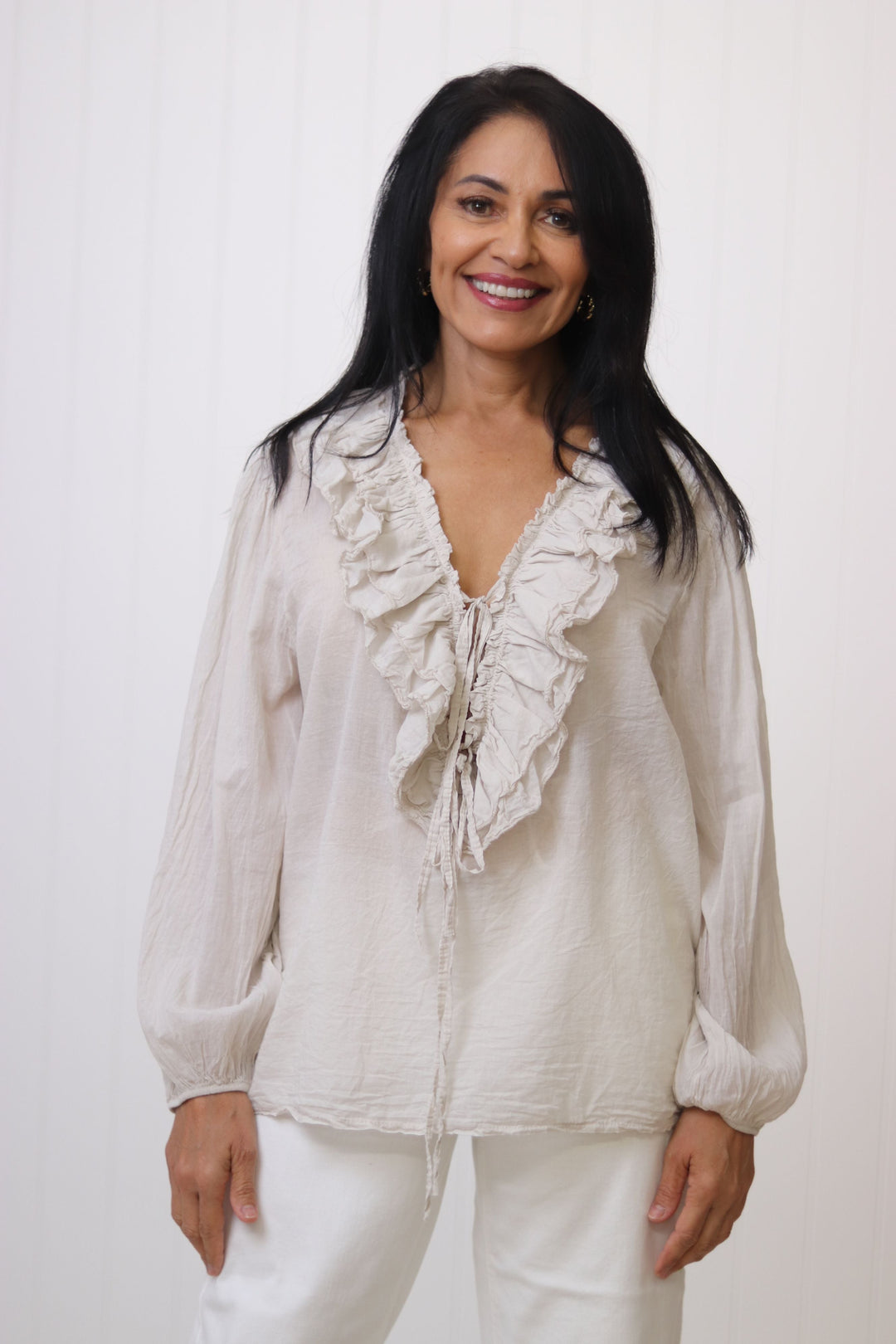 Blusa Gasa Chifón Volantes