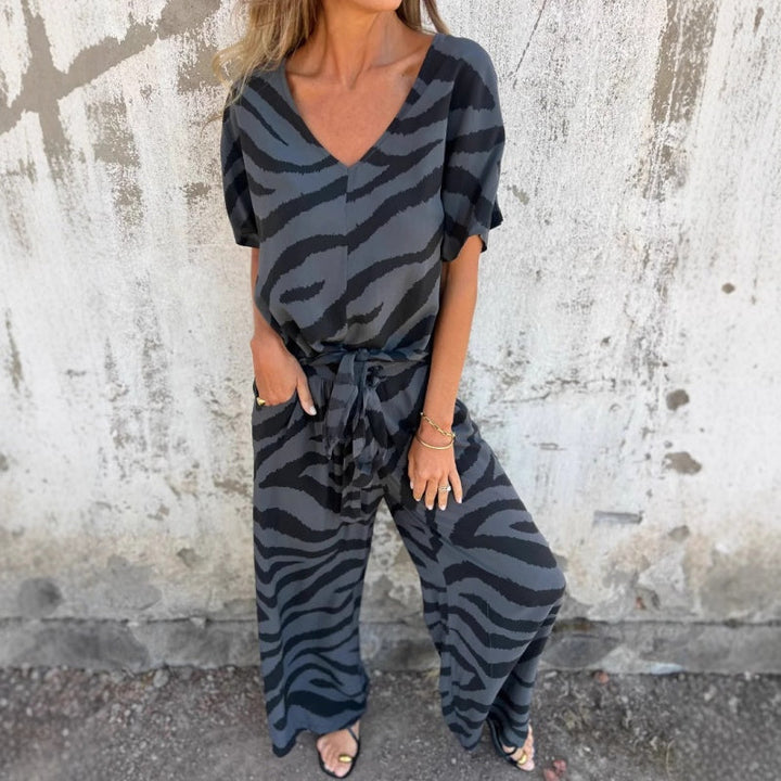 Conjunto Casual Estampado de Cebra