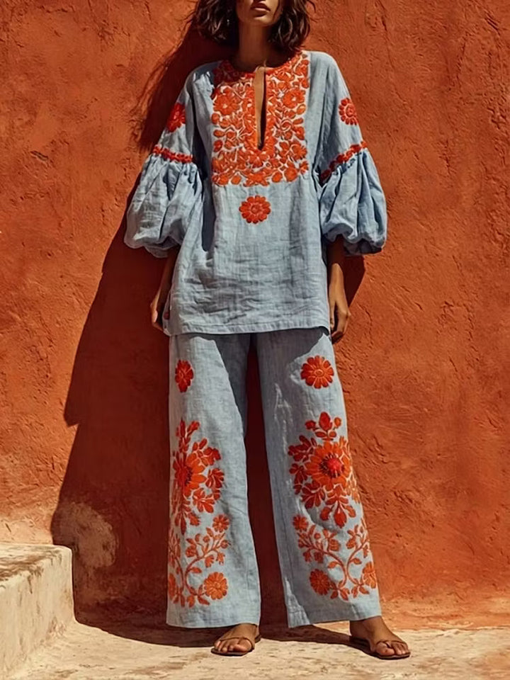Conjunto Bohemio Bordado Leani