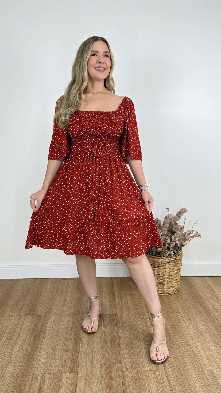 Vestido Corto Primavera Floral