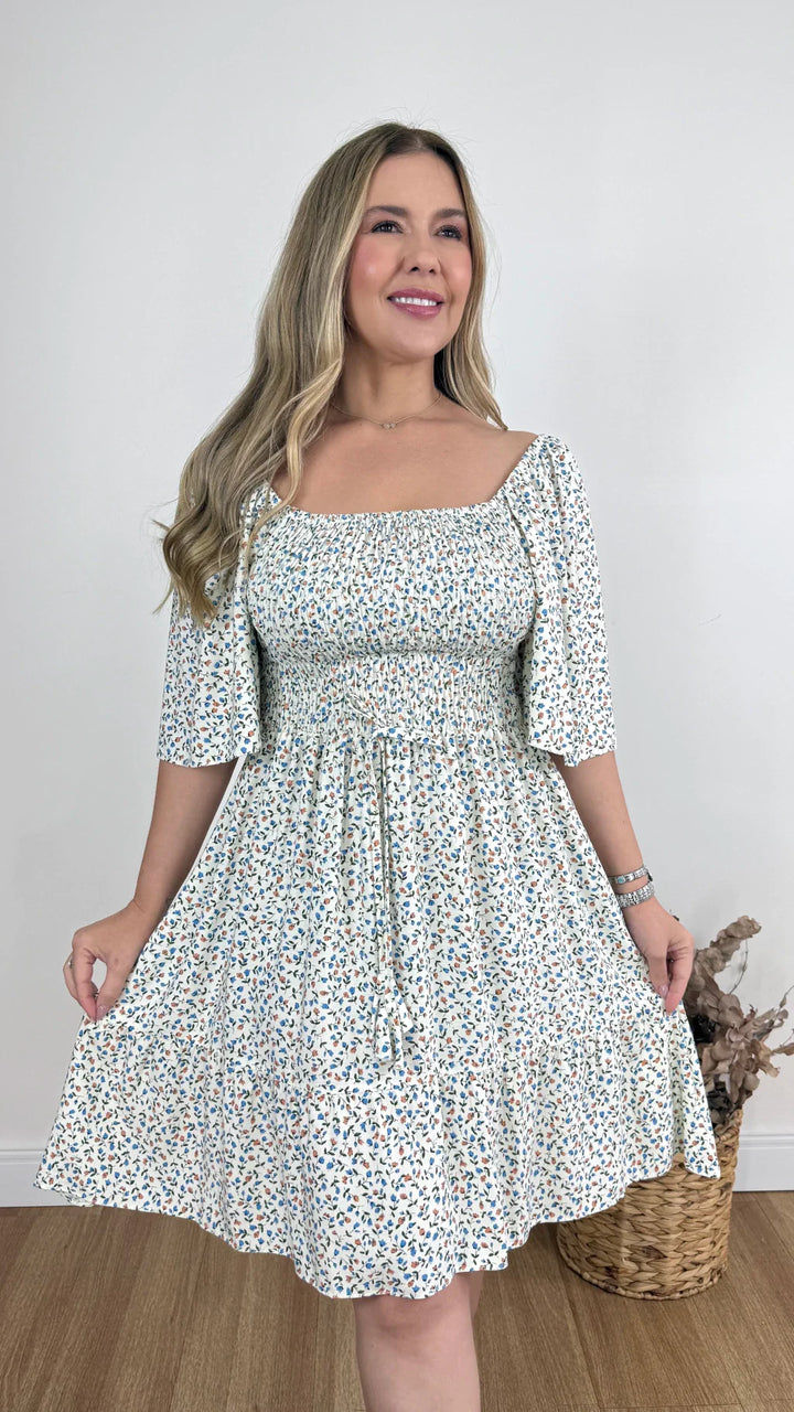 Vestido Corto Primavera Floral