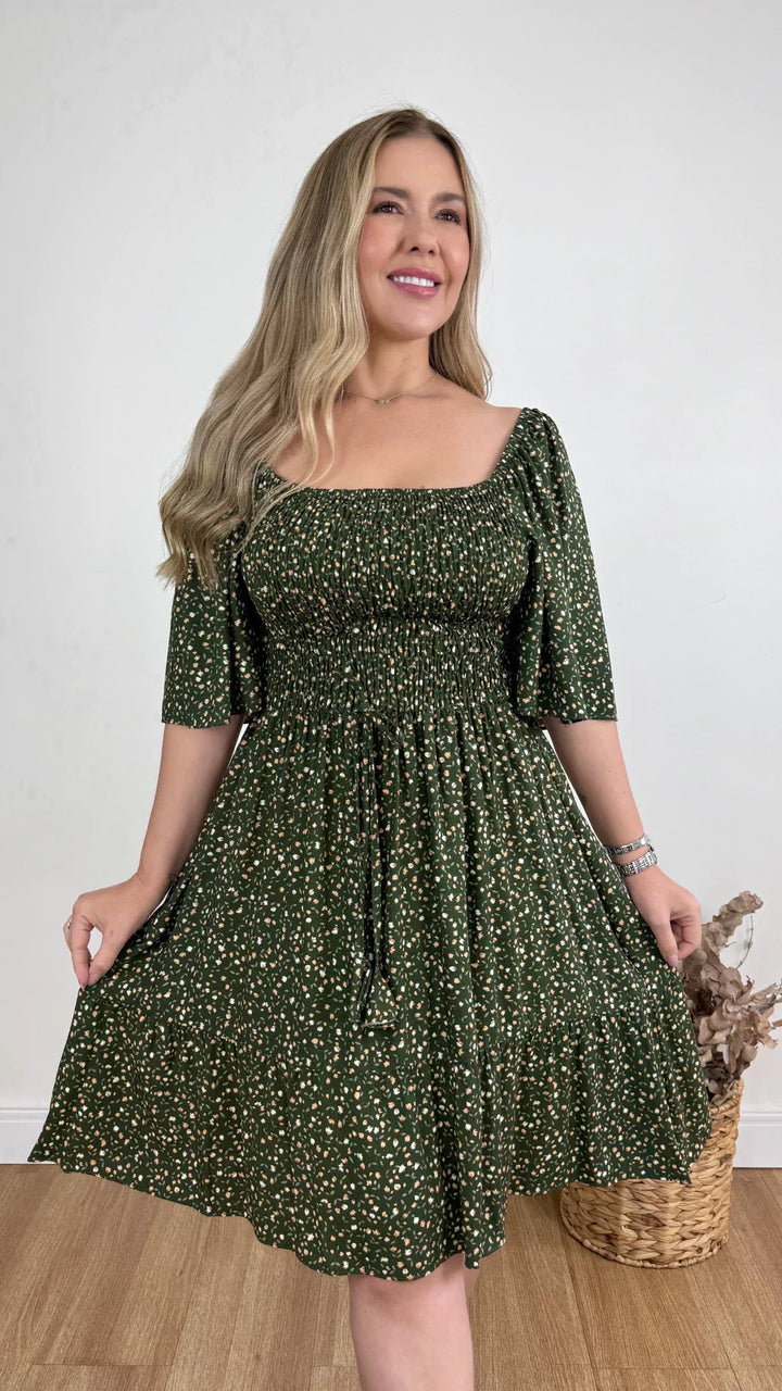 Vestido Corto Primavera Floral
