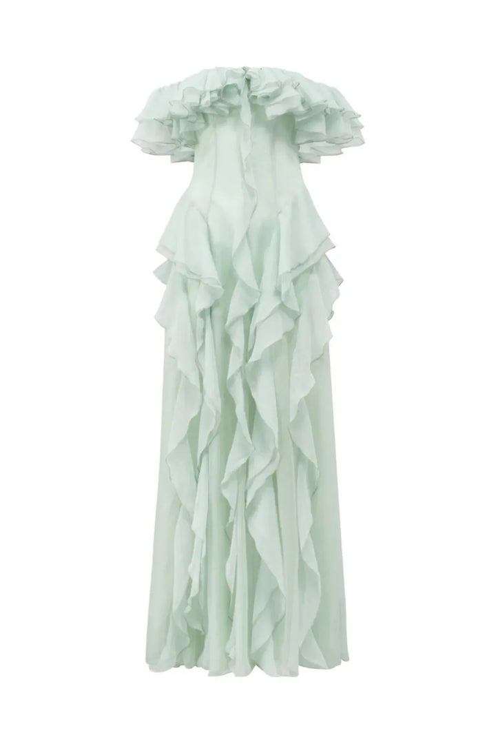 Vestido Maxi Olivia Con Volantes