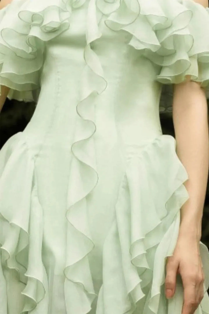 Vestido Maxi Olivia Con Volantes