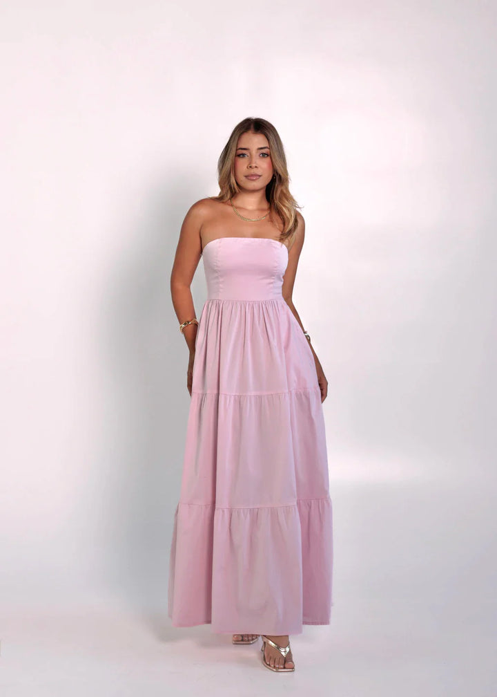 Vestido Largo Liz Rosa