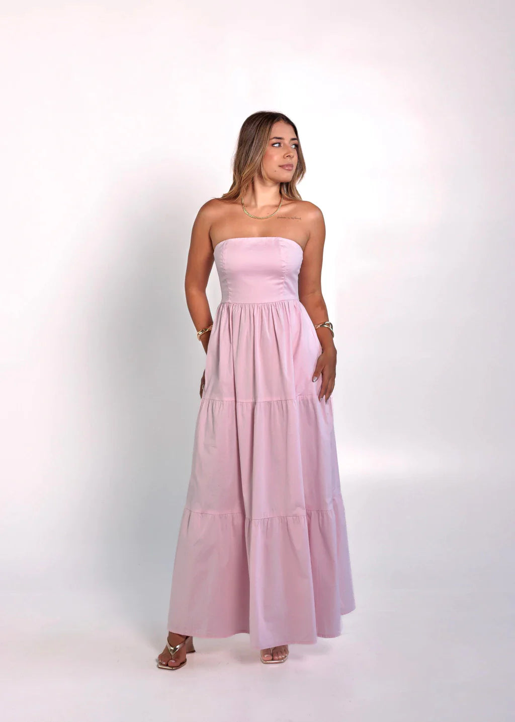 Vestido Largo Liz Rosa