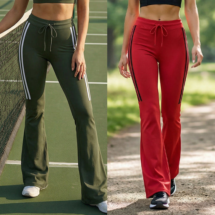 Pantalones Sport Acampanada y Rayas
