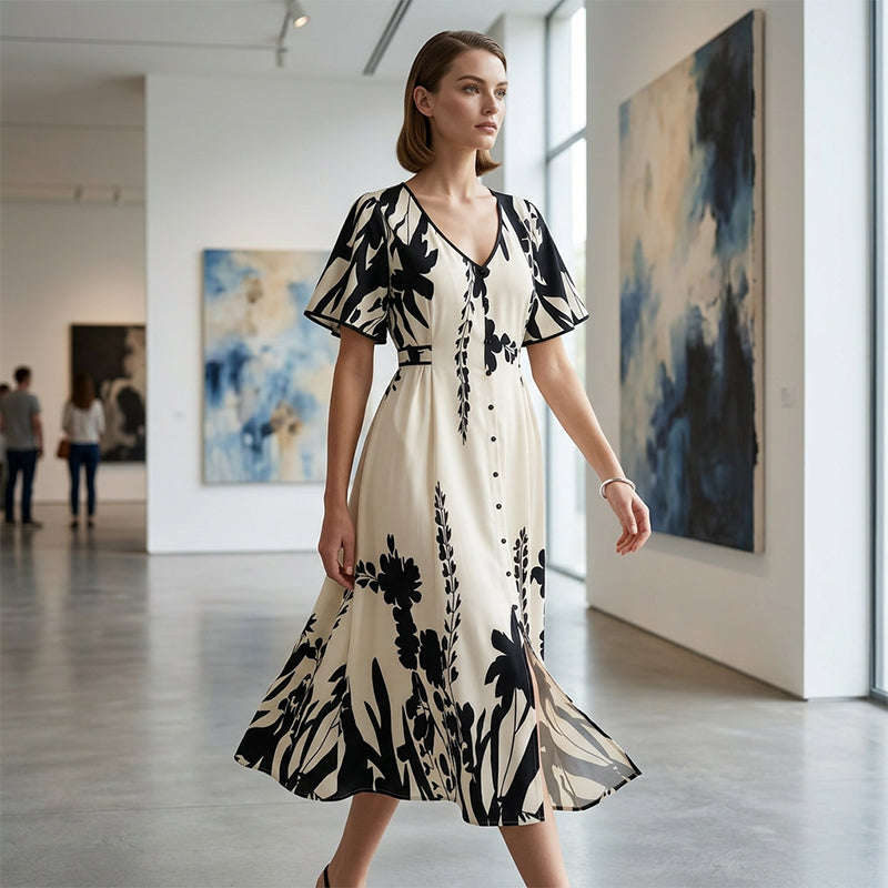 Vestido Chic Estampado Tita