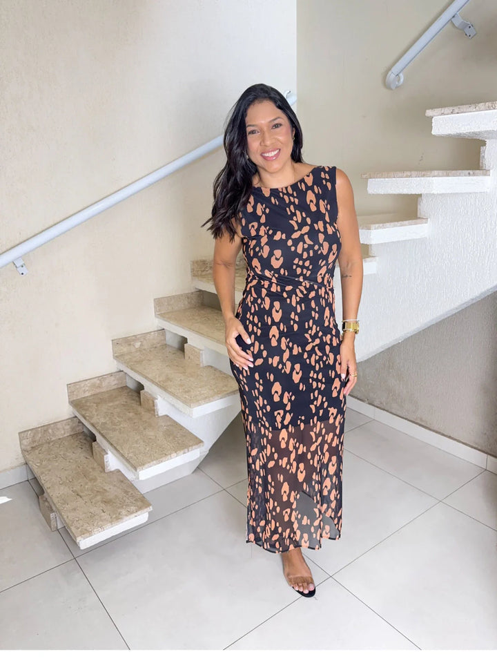 Vestido Midi Safari Chic