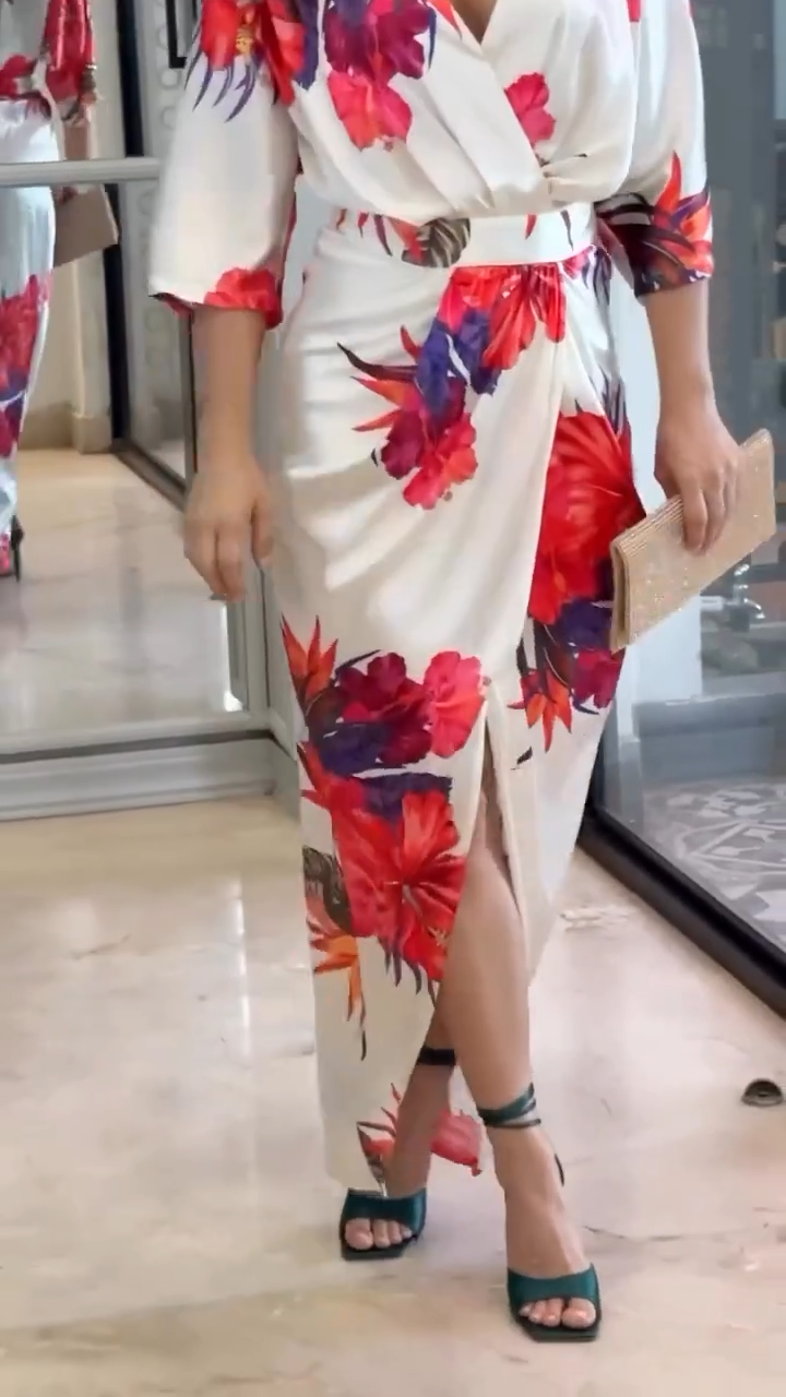 Vestido Satén Flora Imperial